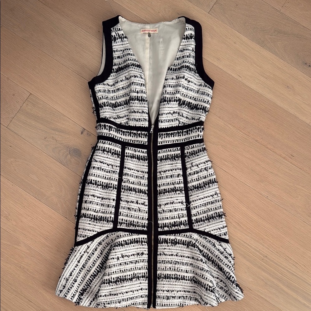 Rebecca Taylor Black and White Sheath Mini Dress